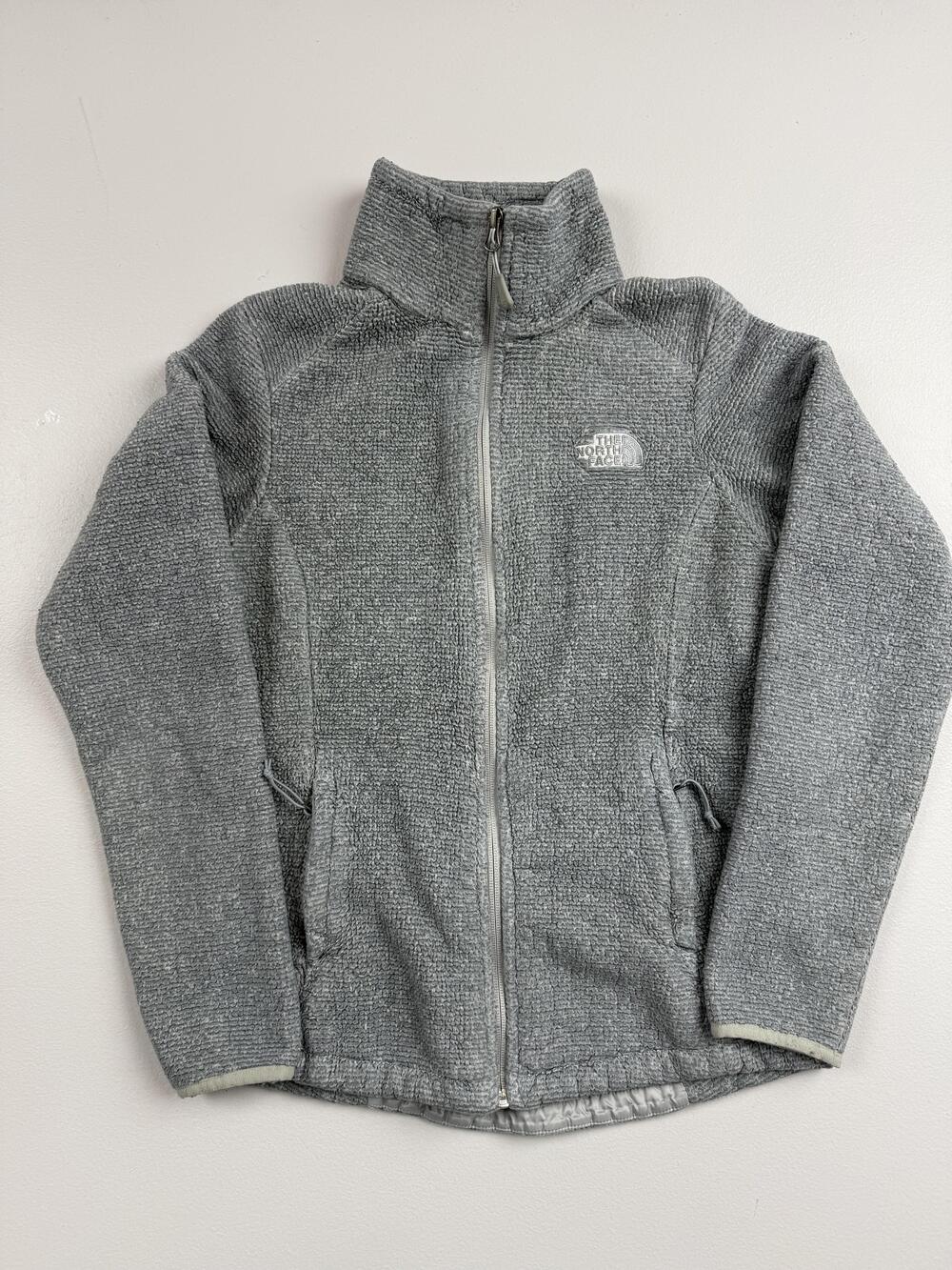 The North Face Fleece Jacket Womens Small Gray Full Zip Pockets Cozy Warm